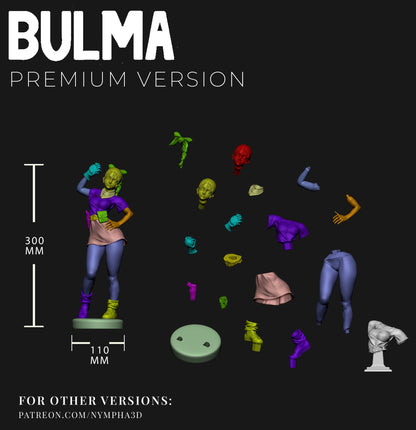 Bulma - Dragonball (SFW/NSFW 18+ Only) - 1:6 Scale Figure & Bust