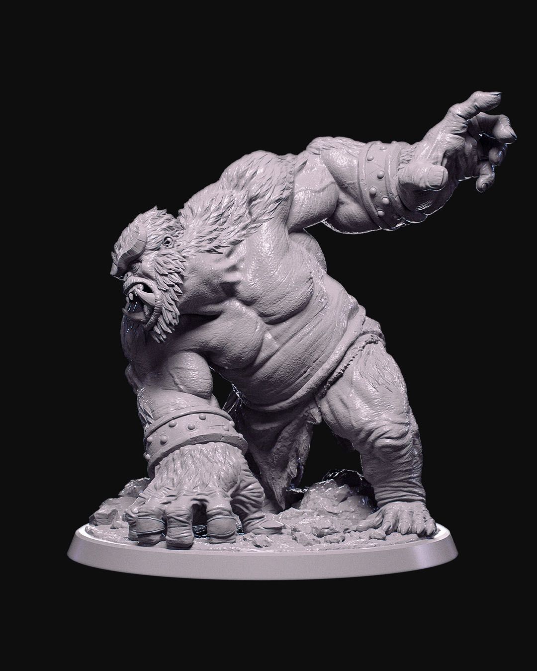 Demon Brute miniature for Dungeons and Dragons, Pathfinder, Age of Sigmar, Frostgrave, Warhammer, Call of Cthulhu tabletop games.