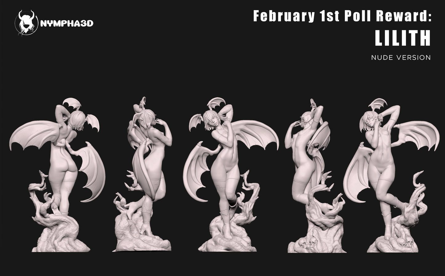 Lilith Aensland nude version NSFW alternate body Darkstalkers figure