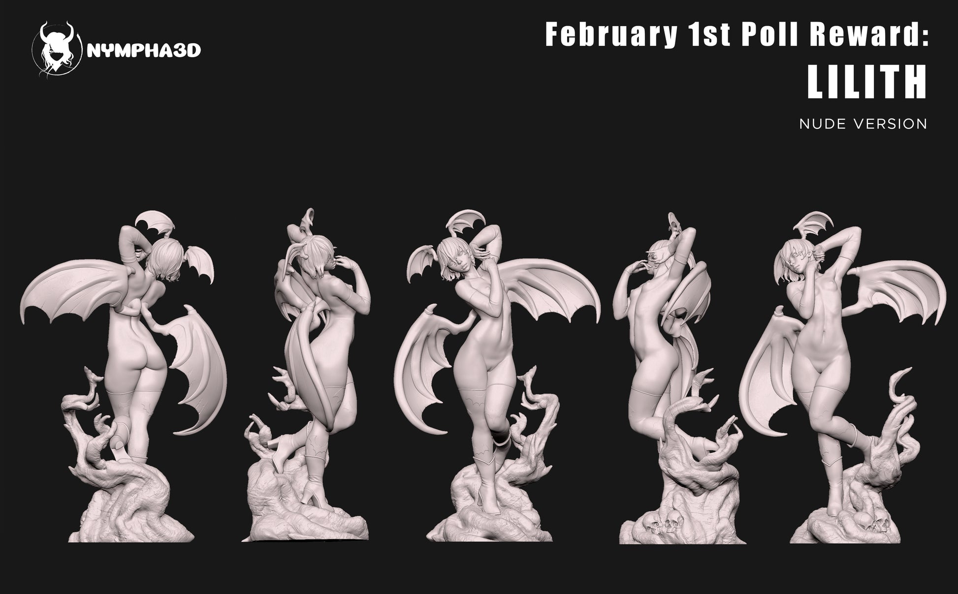 Lilith Aensland nude version NSFW alternate body Darkstalkers figure