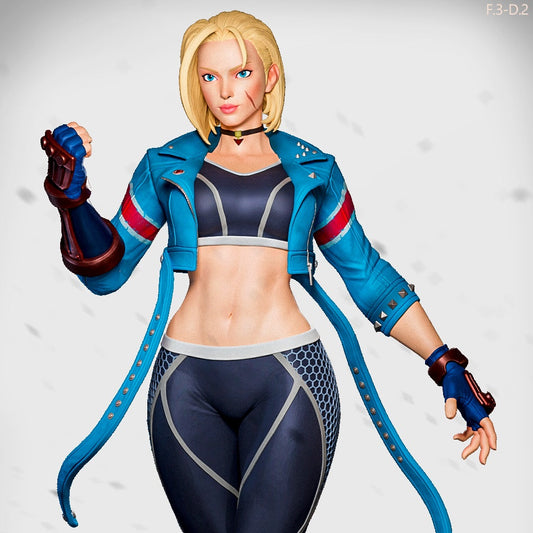 Cammy Street Fighter 1:6 scale figure SFW outfit dynamic combat pose rocky base
