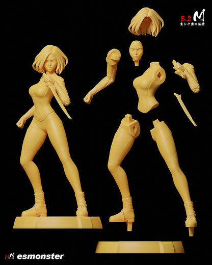Alita Battle Angel 1:6 scale figure unassembled parts layout cybernetic female android collectible model components