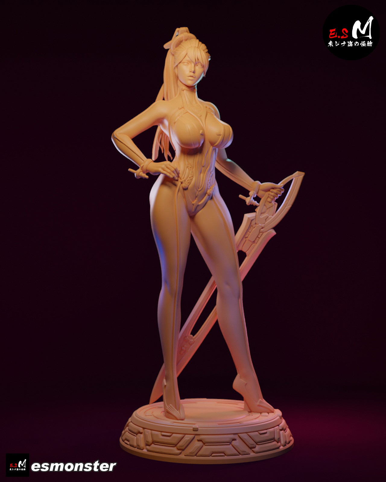 Eve Stellar Blade unpainted resin parts breakdown body legs arms sword base