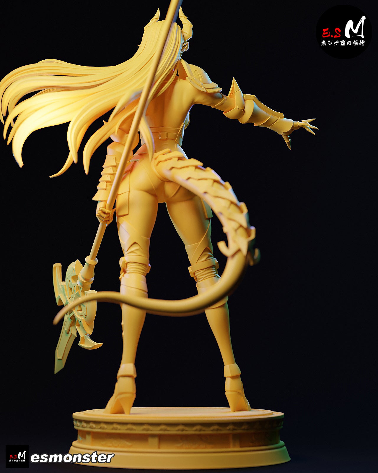 Luna Epic Seven 1:6 scale figure rear view horned dragon tail armor