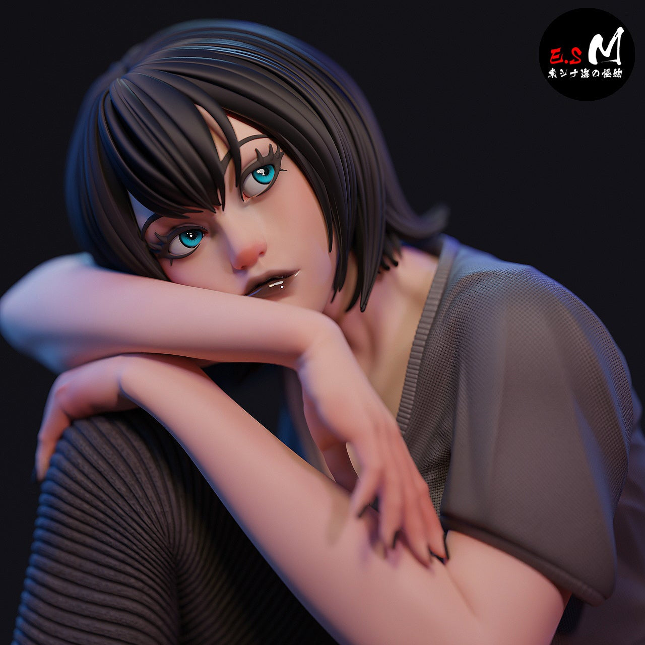 Mavis Hotel Transylvania figure close up portrait seated pose