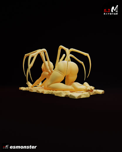 Spider Demon statue rear view – Rear angle highlighting spider abdomen, leg segmentation, and grounded base connection