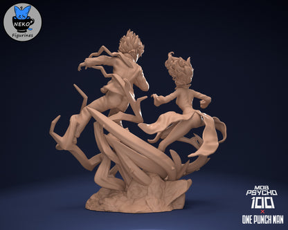 Rear view of the diorama—psychic showdown, but make it fashionably windblown