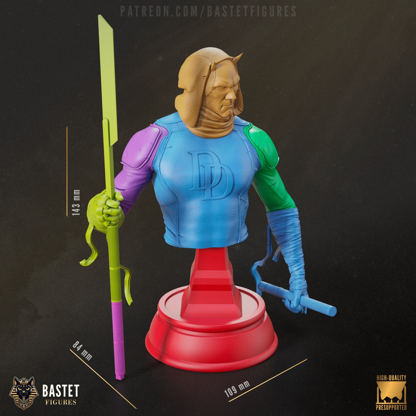 Daredevil / King Daredevil Suit  - Marvel Comics - 1:8 Scale Figure & Bust