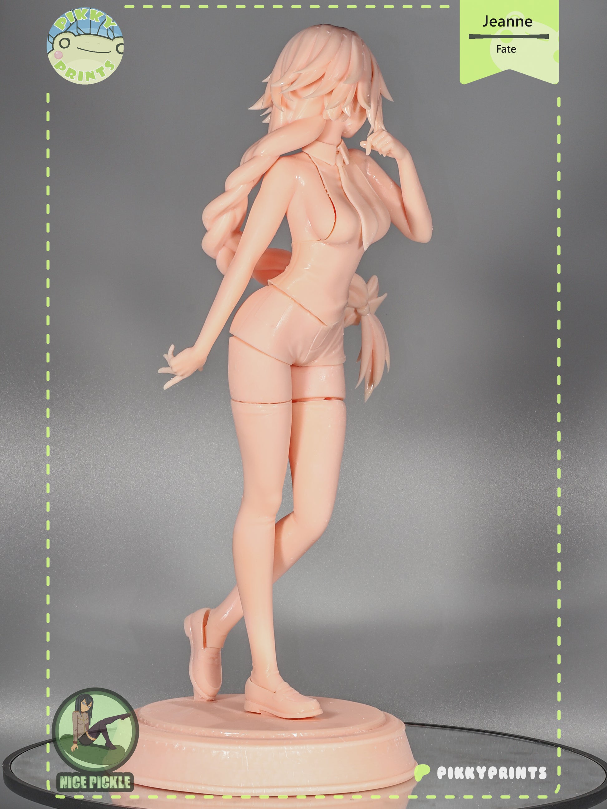 Jeanne d'Arc Fate Grand Order 1:7 resin statue unpainted test print assembly side view sculpt display