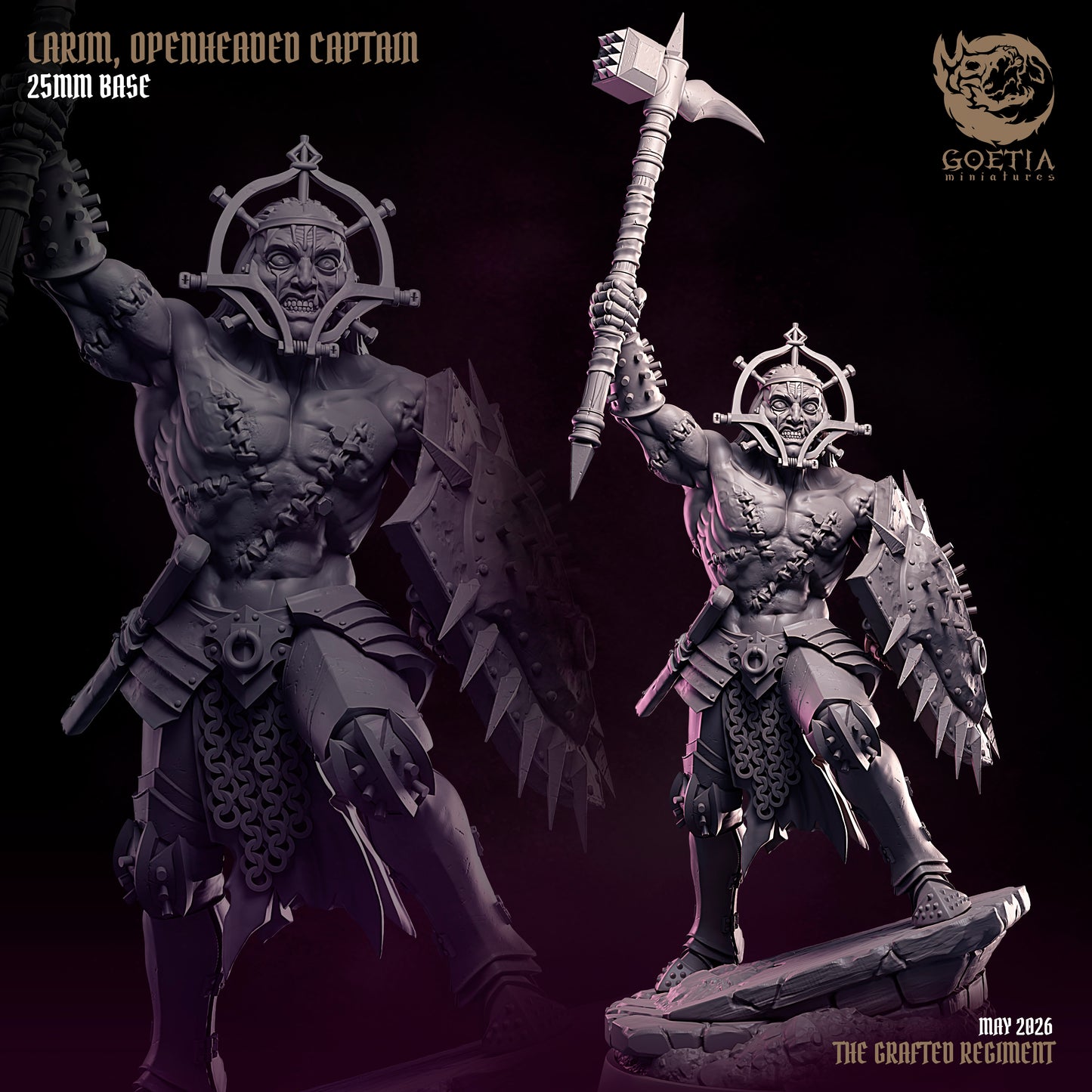 Larim, Openheaded Captain – Undead Fighter – Resin Tabletop Miniature