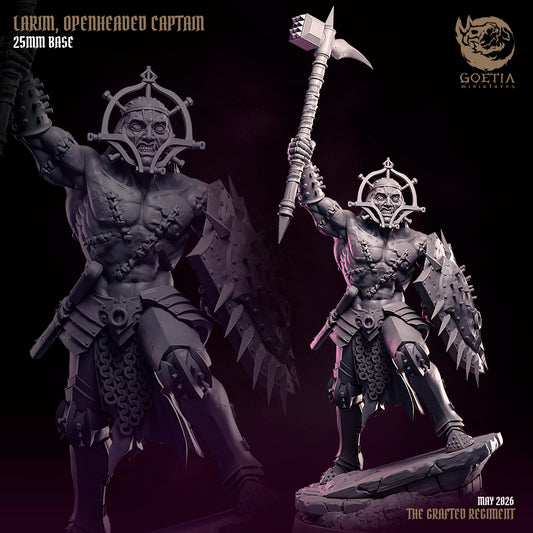 Larim, Openheaded Captain – Undead Fighter – Resin Tabletop Miniature