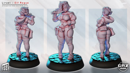 Lirael – Elf Rogue (SFW/NSFW 18+ Only) – 32mm/54mm Miniature