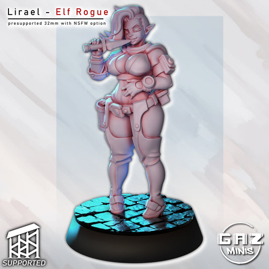Lirael – Elf Rogue (SFW/NSFW 18+ Only) – 32mm/54mm Miniature