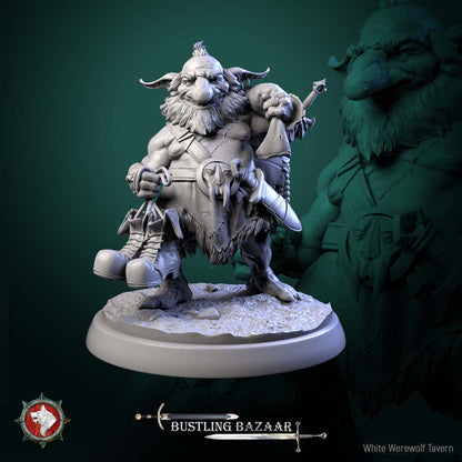 Loot Goblin dungeon monster miniature standing pose carrying stolen boots weapons and trinkets Bustling Bazaar