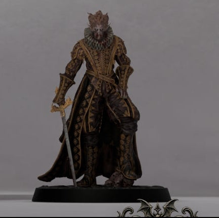 Lord Vermillion – Vampire Noble Overlord – 32mm Scale Miniature