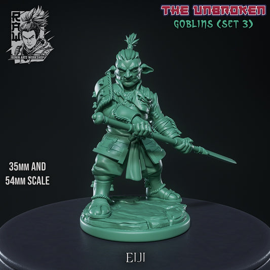 Eiji the Lancer – Goblin Fighter – Resin Tabletop Miniature
