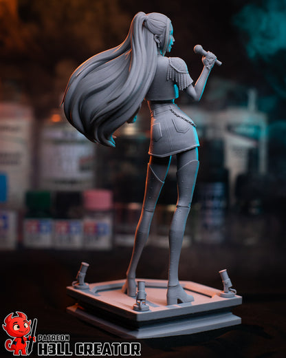 Mira K-Pop Demon Hunters full figure back view long hair idol outfit