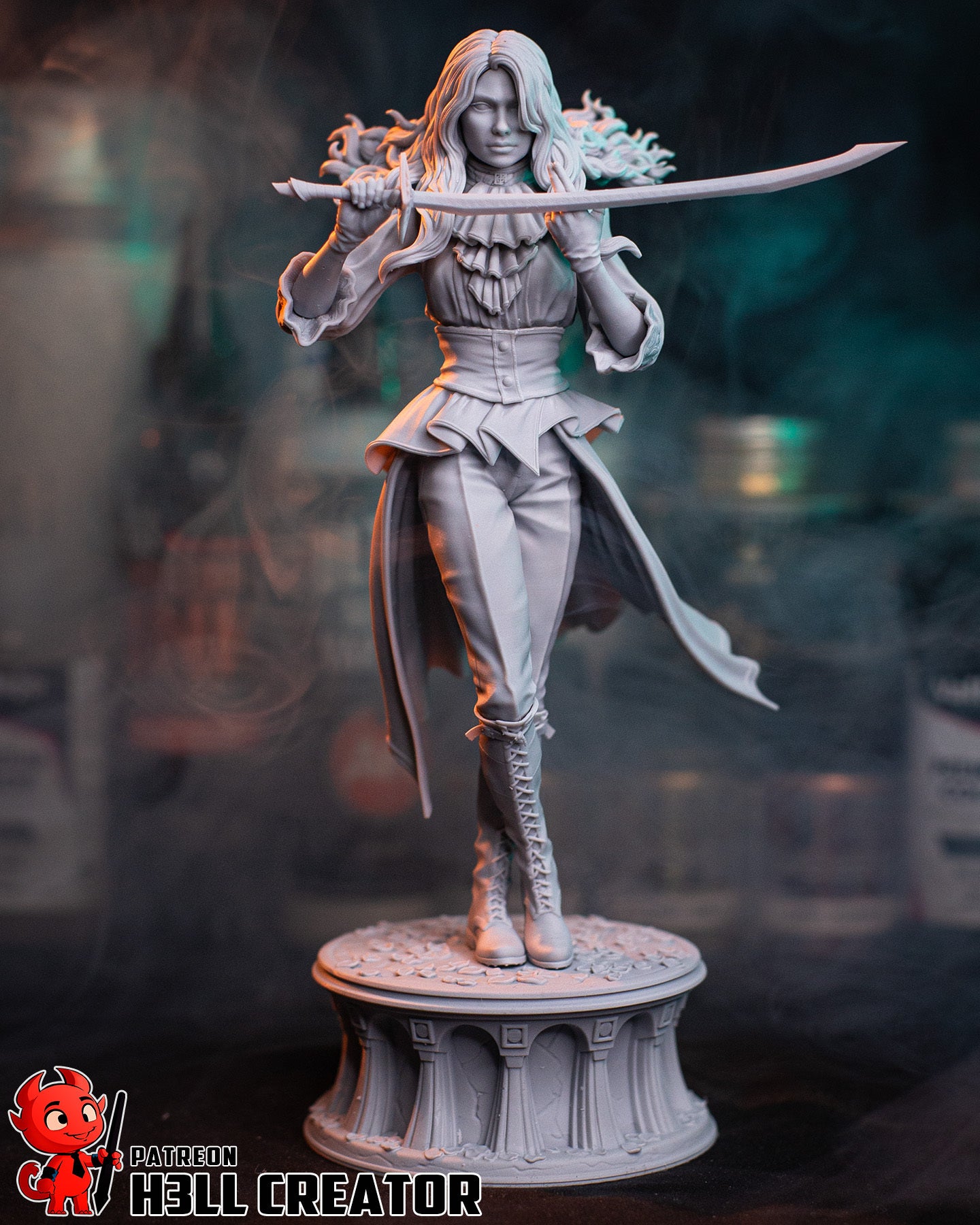 Maelle Expedition 33 1:8 scale figure front view sword held horizontally