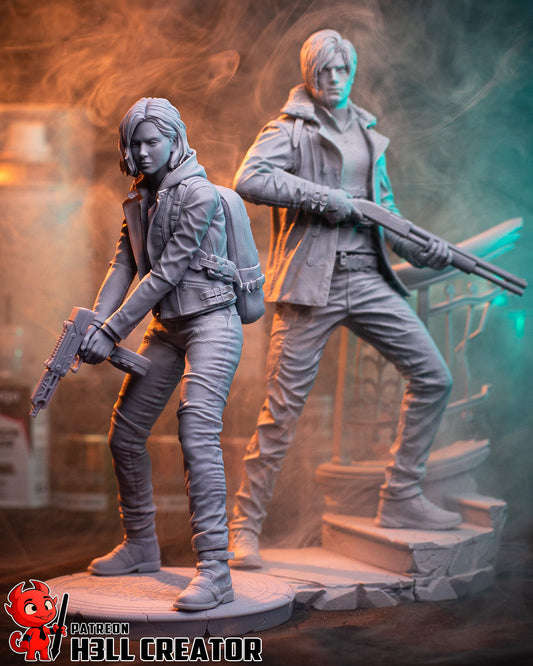 Leon & Grace - Resident Evil - 1:8 Scale Diorama