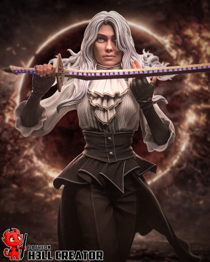 Maelle Expedition 33 collectible figure duelist stance long coat boots