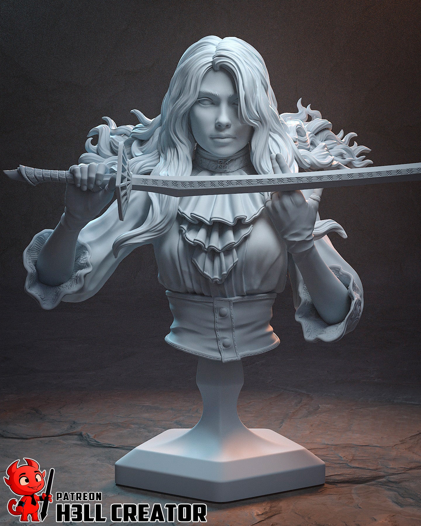 Maelle Expedition 33 bust collectible flowing hair detailed clothing sculpt