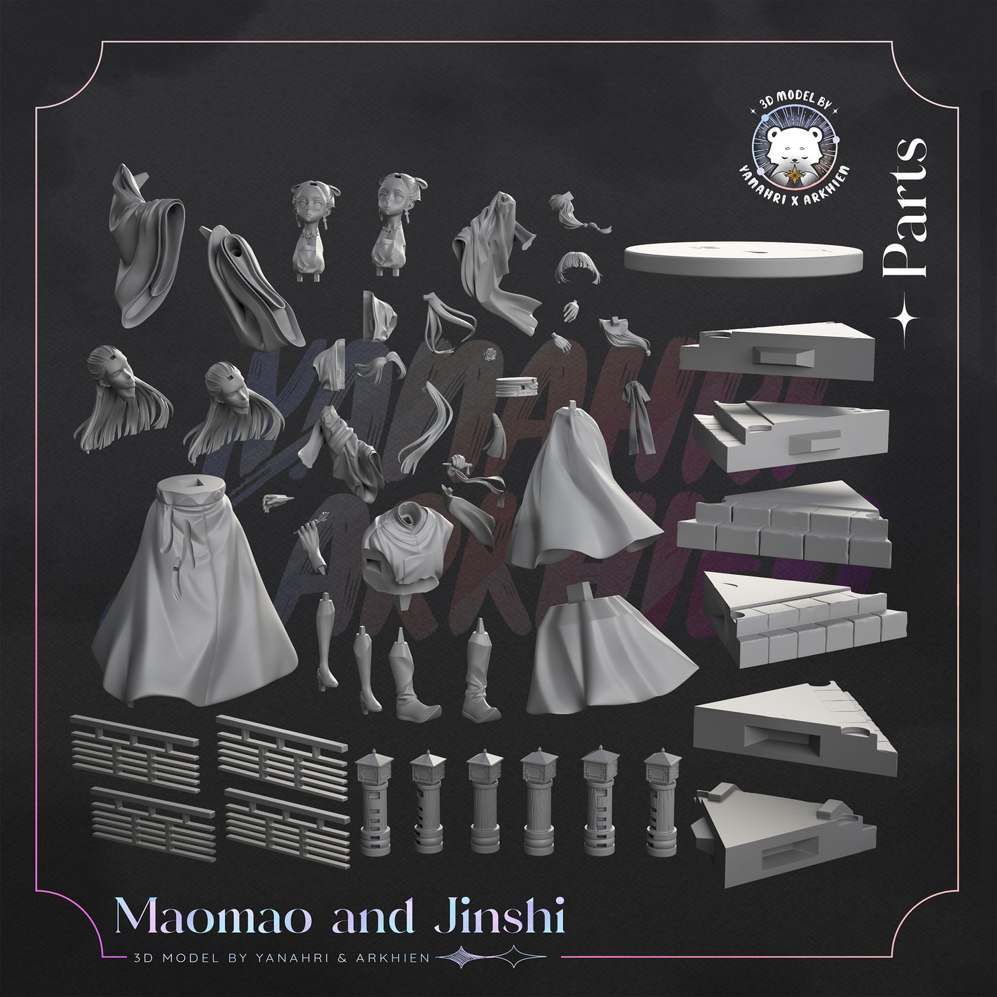 Jinshi & Maomao Diorama - The Apothecary Diaries / Kusuriya no Hitorigoto - 1:8 Scale Figures