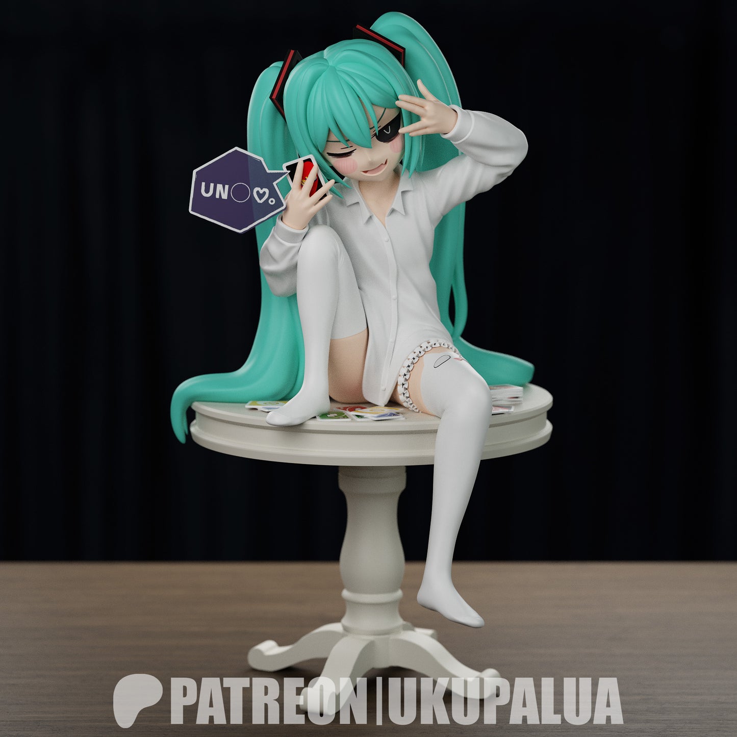 Open mouth variant of Miku