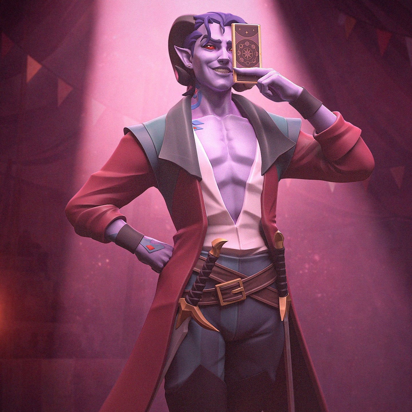 Mollymauk Tealeaf colored reference tiefling blood hunter Critical Role