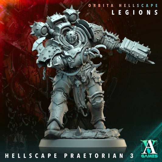 Sci-fi Praetorian warrior posed with a bolter and spiked gauntlet, ready for war. A great addition to futuristic tabletop RPGs and wargames like Warhammer 40k.