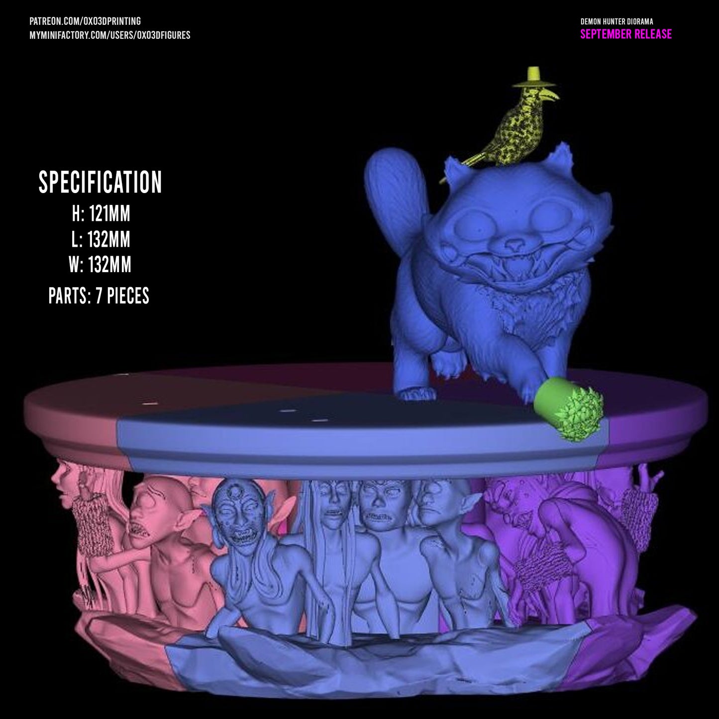 OXO3D K-Pop Demon Hunters Diorama - Battle Outfits - 1:10 Scale