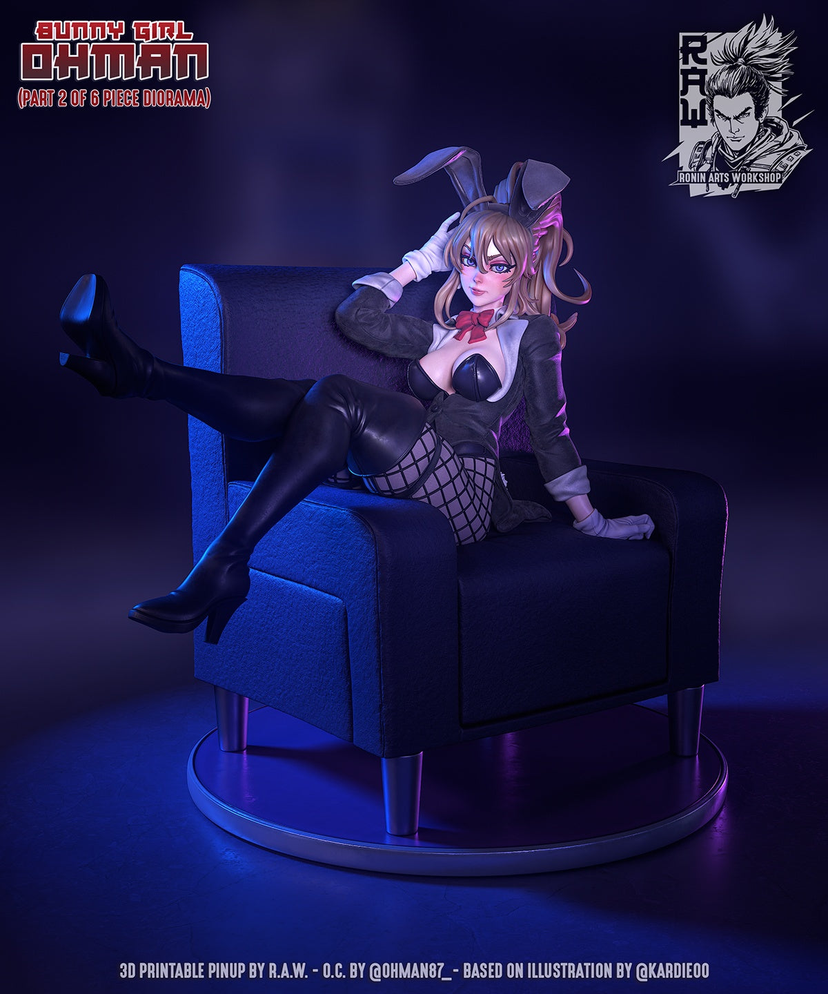 Ohman Bunny Girl – Original Character – 75mm & 120mm Scale Figure