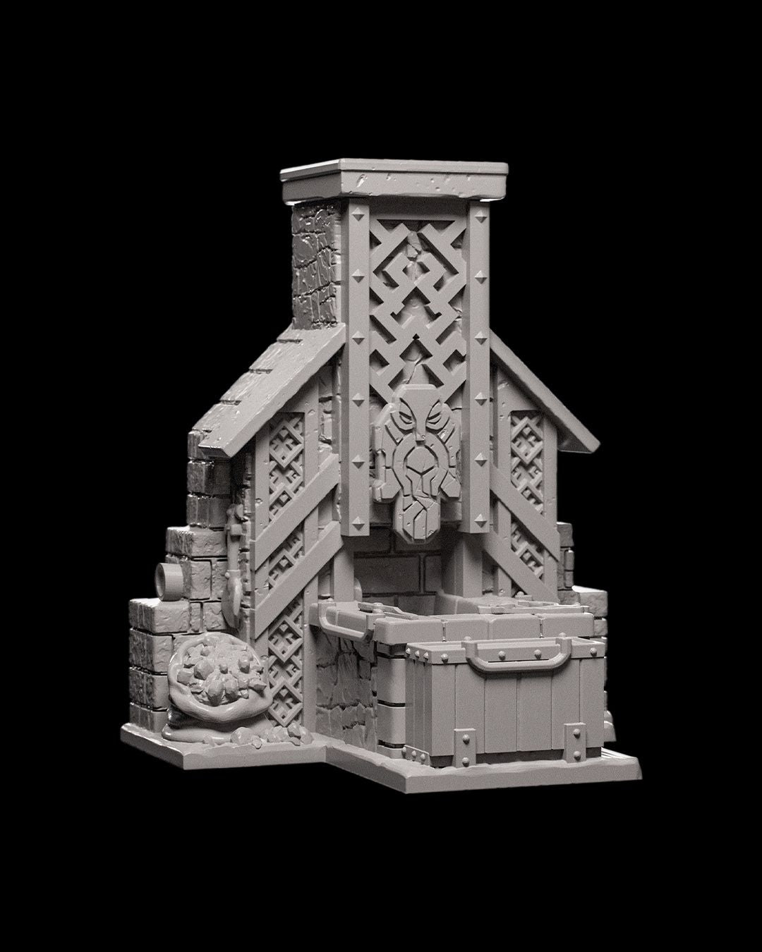 A roaring dwarven forge packed with coal and lava-ready energy—perfect for crafting legendary gear or just intimidating the bard.