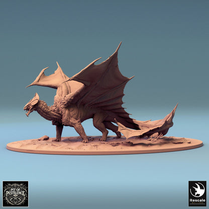 Legendary Metallic Brass Dragon - Walk