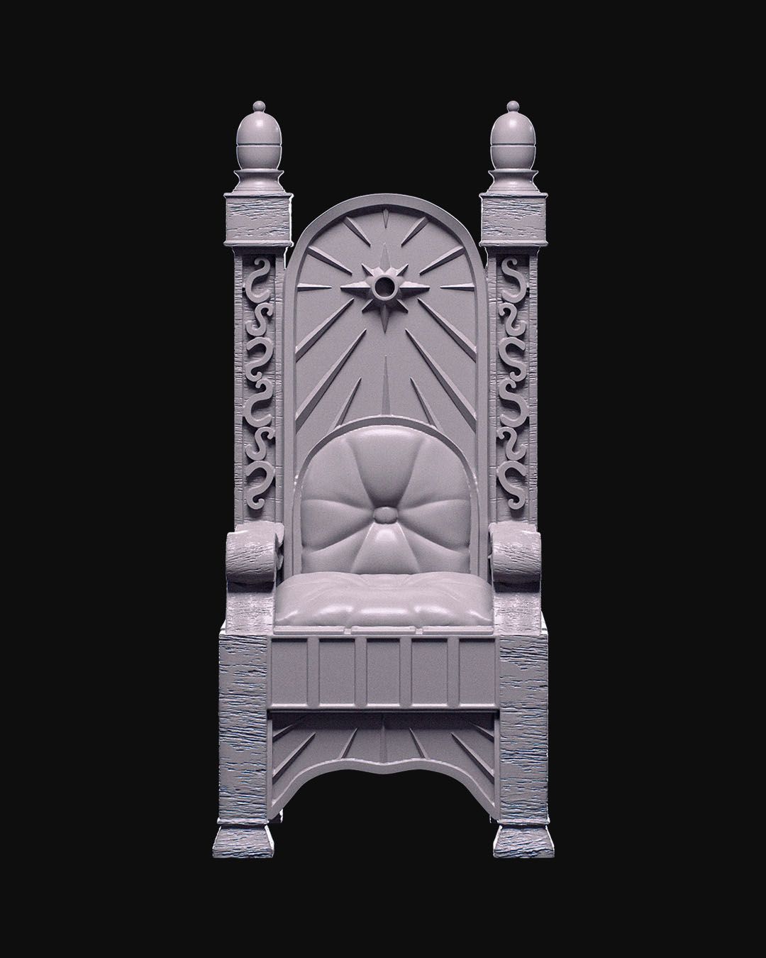 A majestic throne designed for divine judgment or power naps.