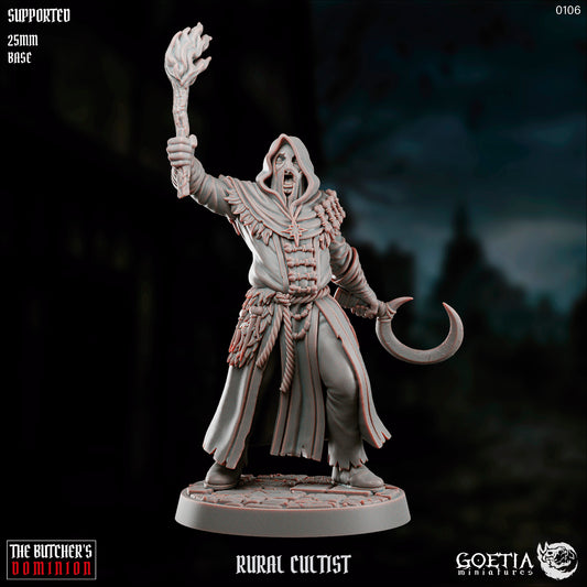 Rural Cultist – Human Dark Acolyte – The Butcher’s Dominion Miniature