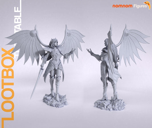 Rose Legend of Dragoon 1:10 scale collectible figure front view with wings and armored pose