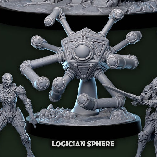 Logician Sphere – Mechanical Beholder Construct – The Whirring Island – Miniature