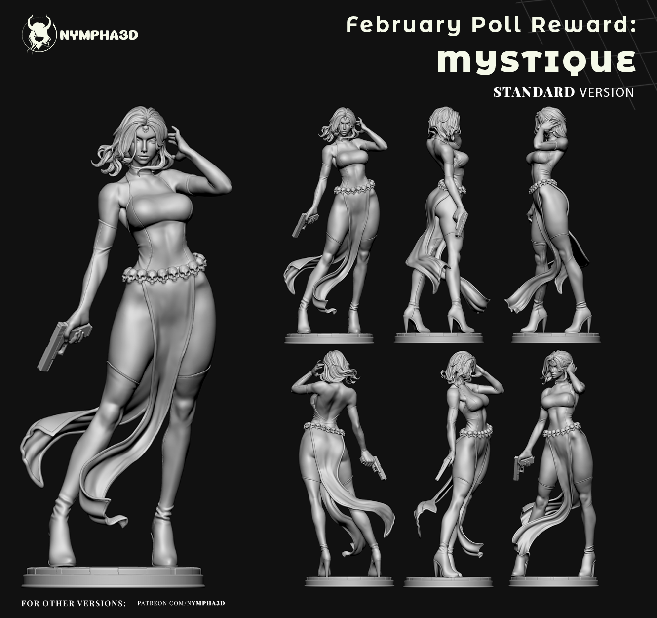 Mystique - Marvel Comics  (SFW/NSFW 18+ Only) - 1:6 Scale Figure & Bust