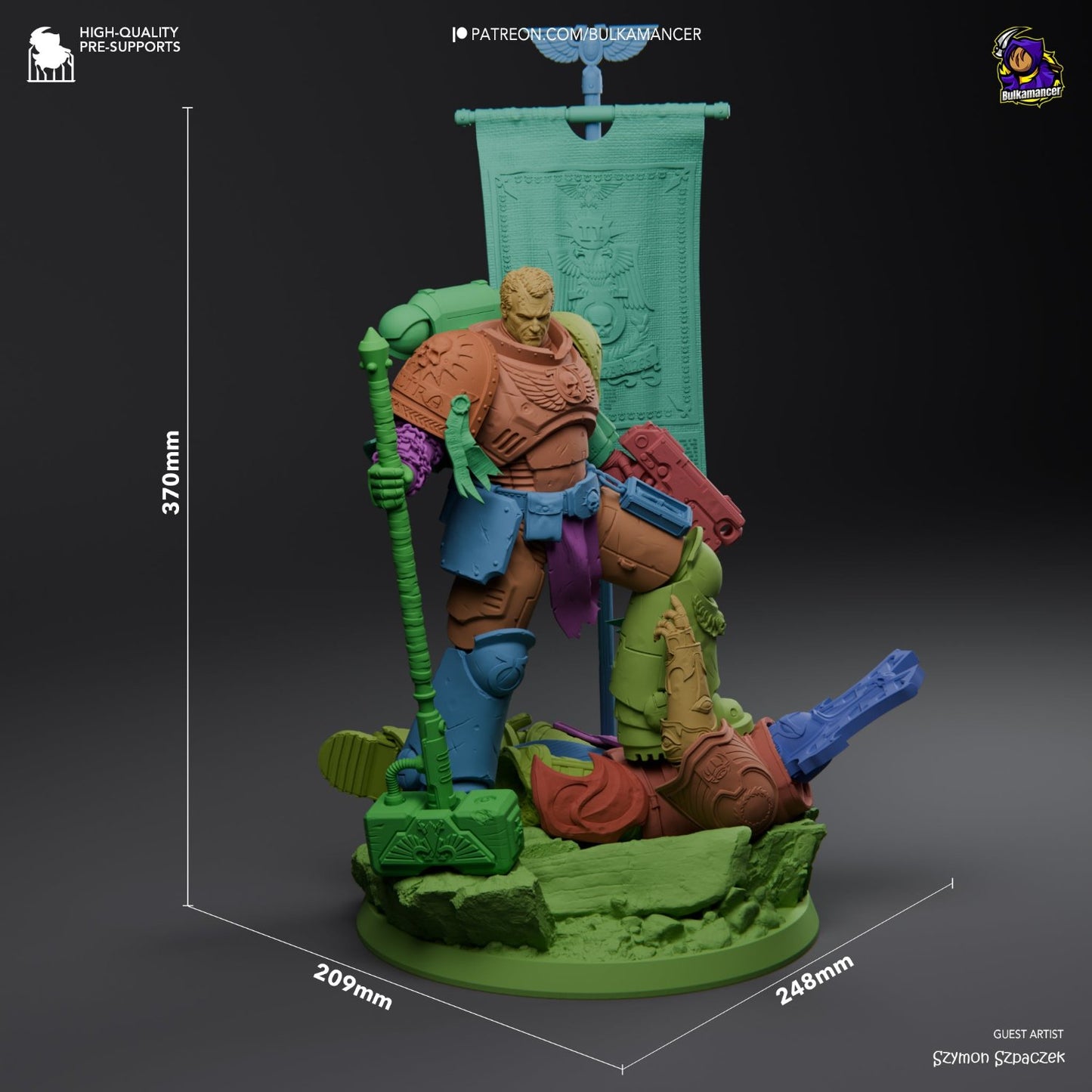 Rendered dimensions of Tacitus in his alternate base styles, showcasing display size and proportions.