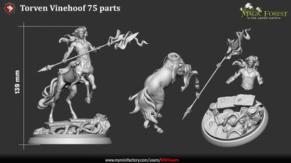 Torven Vinehoof – Centaur Druid – Magic Forest: The Green Oath – Miniature