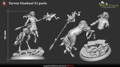 Torven Vinehoof – Centaur Druid – Magic Forest: The Green Oath – Miniature