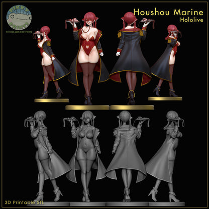 Houshou Marine Hololive 1:7 scale figure multi angle turntable collage