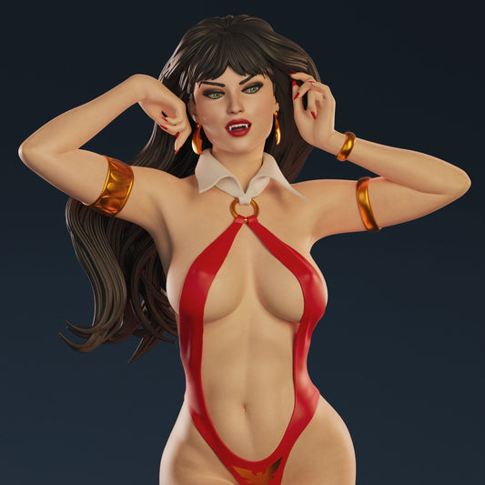 Vampirella Dynamite Entertainment 1:4 scale figure portrait detail facial expression hair sculpt vampire statue