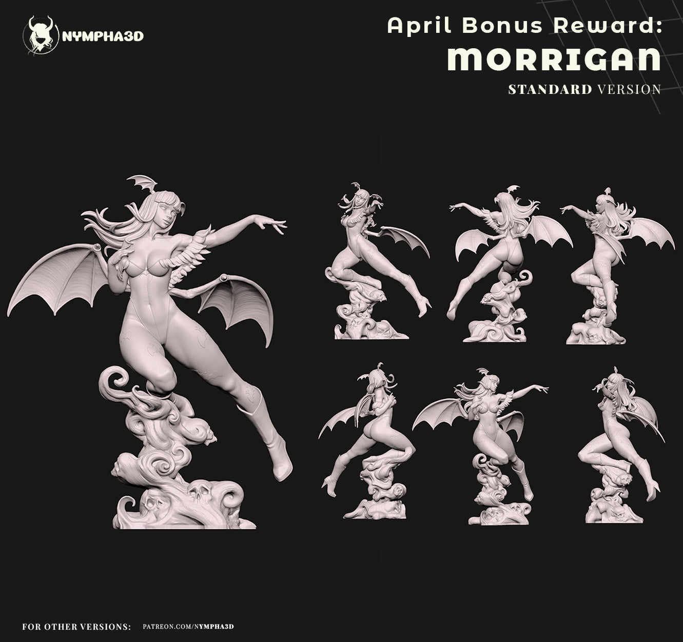 Morrigan Aensland succubus wings extended confident stance Darkstalkers collectible