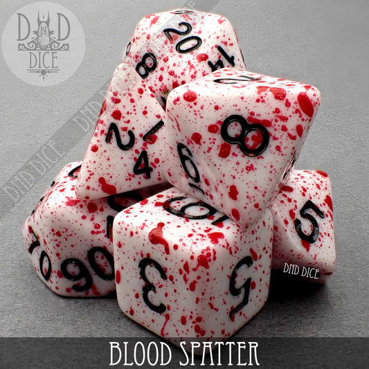 Blood Spatter Dice Set (Hand Painted)