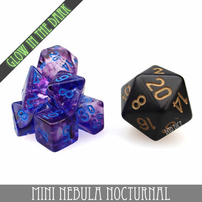 Mini Nebula Nocturnal Dice Set (10mm)