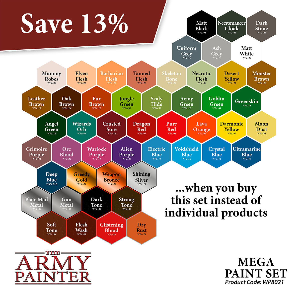 Army Painter Warpaints: Mega Paint Set