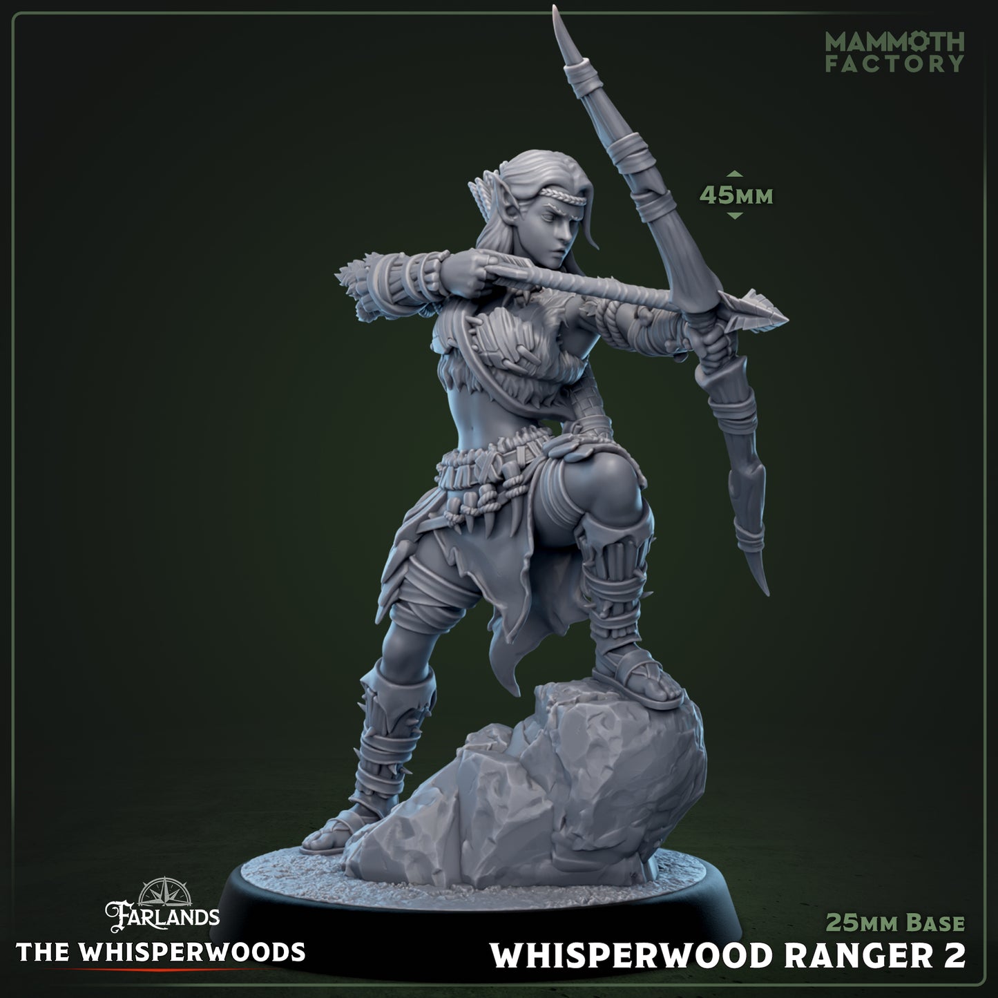 Whisperwood Rangers - Female Elf Ranger Miniatures