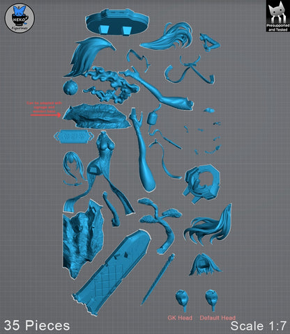 Ye Shunguang Zenless Zone Zero 1:7 scale figure parts layout unassembled components