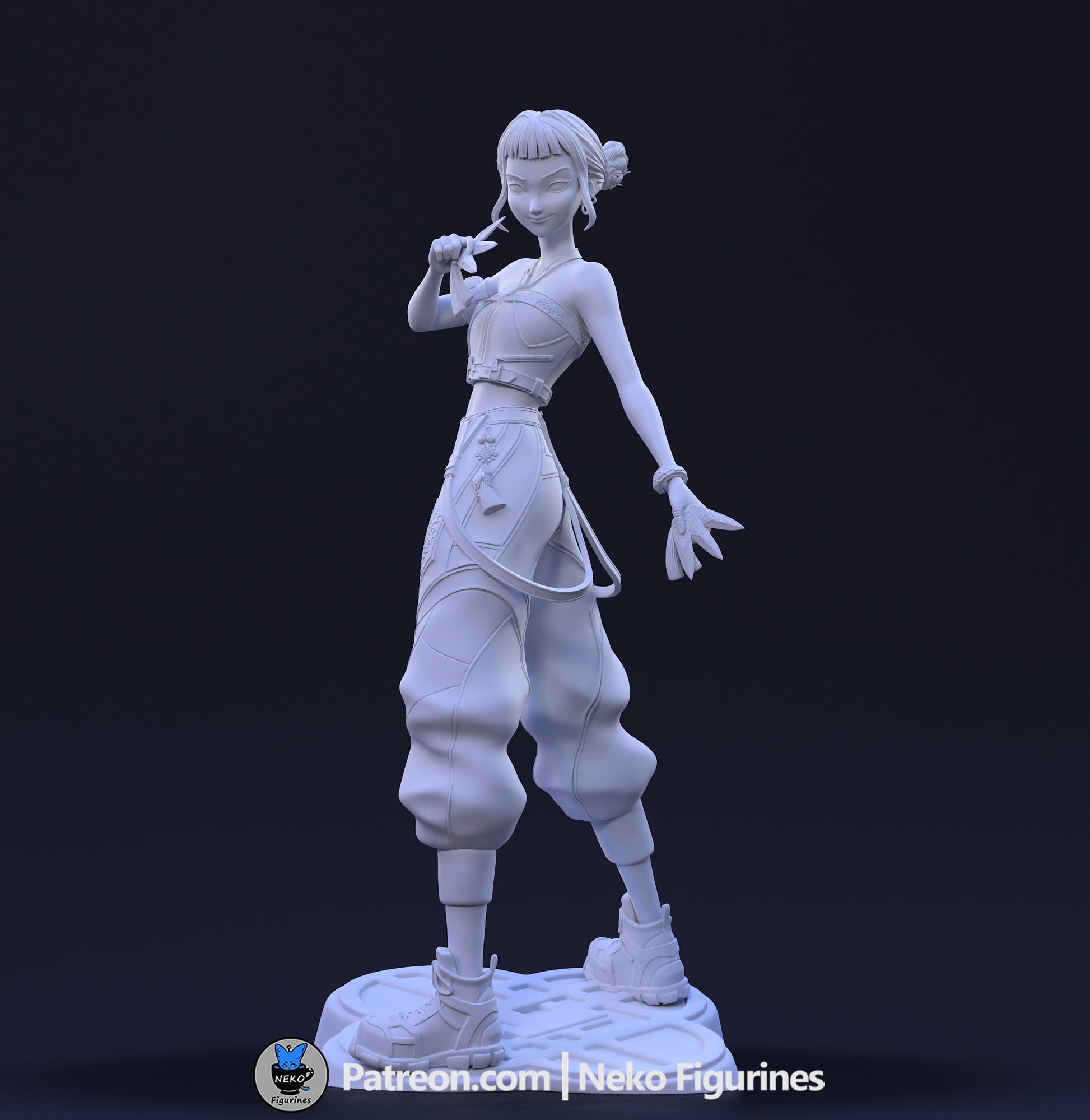 Zoey K-Pop Demon Hunters figurine 1:7 scale front view with dagger and detailed outfit